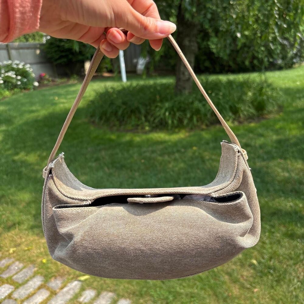 Yuzefi Denim Mini Fortune Cookie Bag